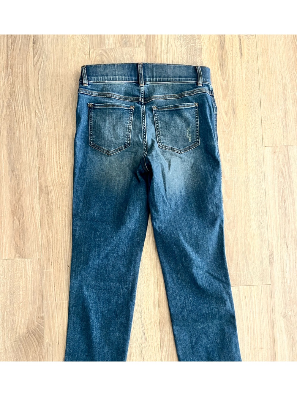 NWT Spanx Women’s Ankle Straight Leg Jeans Vintage Indigo Medium Wash Denim SP - Picture 10 of 10